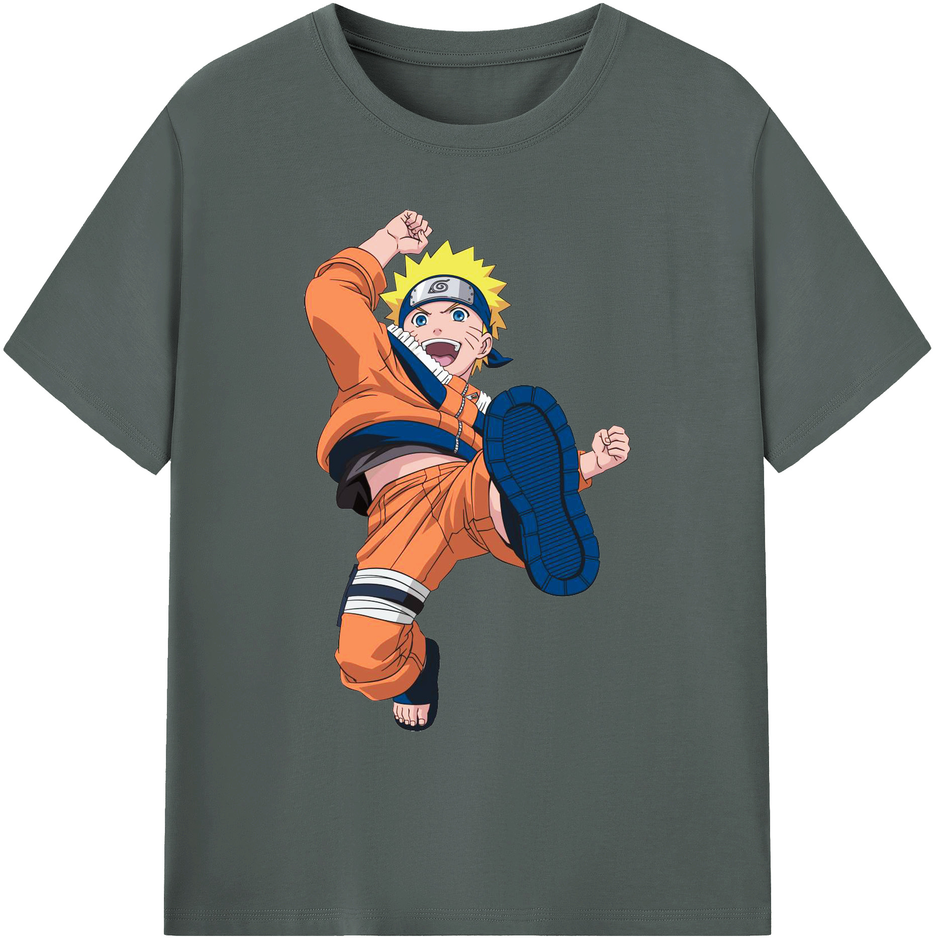 （画像用） NARUTO -ナルト- うずまき ナルト Uzumaki Naruto 綿100％ メンズ半袖Tシャツ｜肌触りやわらか＆通気性